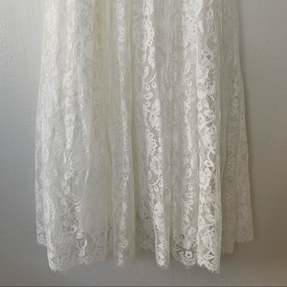 ASOS BRIDAL EDITION Grace Lace Long Sleeve Crop Top Maxi Wedding Dress - Picture 13 of 16